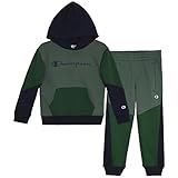 Champion Jungen Jogger Set Fleece Hoodie and Sweatpants Tracksuit Sweatsuit, Dunkelgrün, 3 Jahre