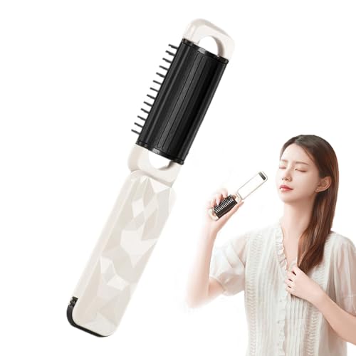 折りたたみヘアブラシ、ミラー付き折りたたみコーム、トラベルヘアブラシ、小型ヘアブラシ、コンパクトトラベルブラシ、旅行、水泳、キャンプ、ジム、旅行、自宅、仕事、アウトドア、メイクアップのためのポケットサイズの櫛