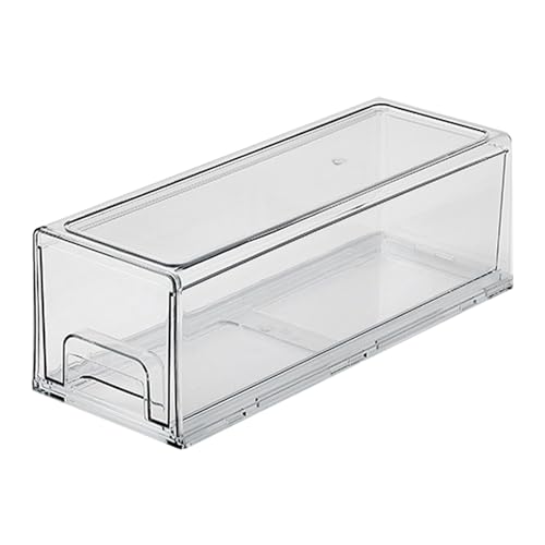 YUELER Cómoda caja de almacenamiento de alimentos para frigorífico, contenedor sellado eficiente, organizador apilable para congelador