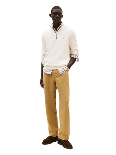 Image of Tommy Hilfiger Men's Long Sleeve Cotton Quarter Zip Pullover Sweater