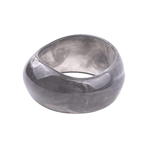 Caiyao Statement Domed Resin Bracelet Transparent Acrylic Geometric Tortoiseshell Chunky Thick Bangle Skewed Wide Face Plastic Acrylic Big Large Bracelet for Women Girls Jewelry Gift