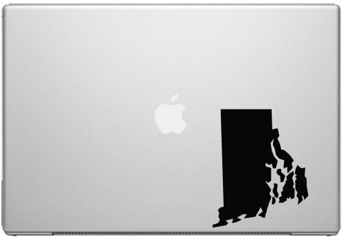 Ivybee DecalsRhode Island Ocean State Pride Sticker - Black 5" Vinyl for Cars, Macbooks, and Other Laptops