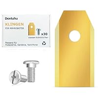 Donluhu 30 Stück Titan-Klingenmesser, Roboter-Rasenmähermesser für alle Husqvarna Automower Gardena Roboter-Rasenmähermesser