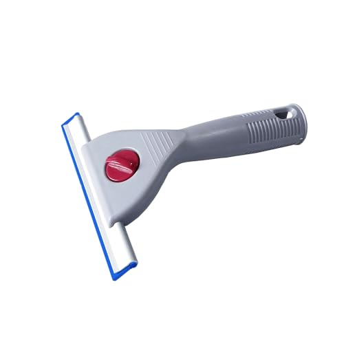 Image of Window Glass Cleaning Squeegee Rubber Scraper for Car Home Bathroom Cleaning (6IN /15CM, Blue)