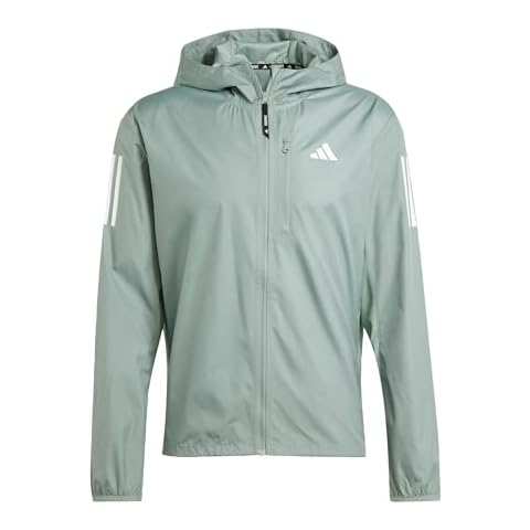 adidas Men's Own the Run Jacket - Silver Green Cover
