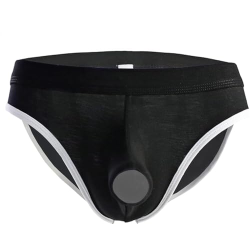 Elephant Underwear For Men Sexy Ice Silk Thong Breathable Hollow Out Erotic Shorts2