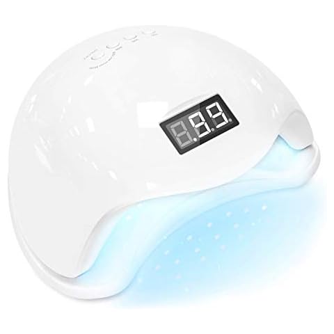 UV Nail Lamp,Portable Gel Nail Dryer,48W Professional Manicure Pedicure Polish Curing Lamp,With 4 Timer Setting, Smart Auto-sensing, LED Display and Detachable Magnetic Tray for Home or Salon Cover