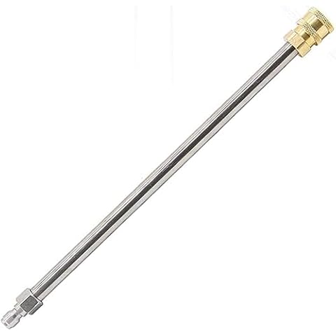EDOU Direct Pressure Washer Extension Wand 17" | Stainless Steel | 1/4" Quick-Connect | 4,000 PSI Max Working Pressure | Ideal for achieving more reach for your power washer hose or surface cleaner Cover