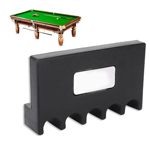 equlup 17x10.5x4.5cm / 6.7x4.1x1.8in Pool Cue Holder Claw, 5 Cue Holes Pool Cue Holder, Portable Cue Rest Cue Stick Holder Rack Storage Fixed Accessories