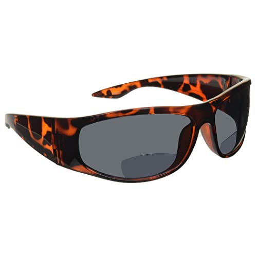 Image of proSPORT Bifocal Sunglass Readers Sports 180 Wrap Full Frame Wind Proof Driving Motorcycle Outdoor Men Women +150 to +350