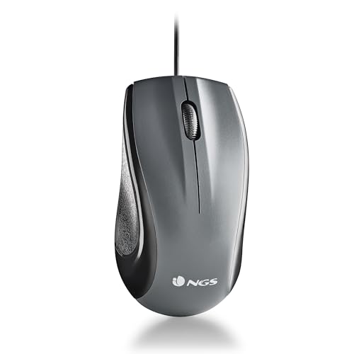 Souris laser filaire NGS Musk USB 1200 DPI ambidextre noire