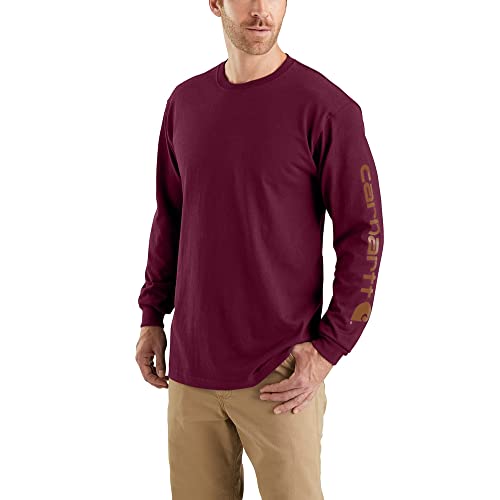 Image of Carhartt Men's Dearborn Loose Long-Sleeve Logo T-Shirt Closeout