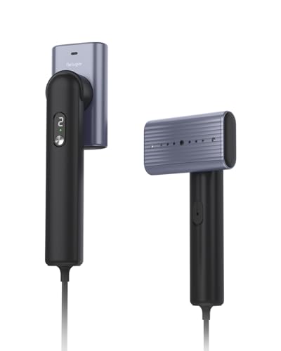 G9 Pro - Vaporizador de mano inteligente para ropa, adaptación de voltaje global, tamaño de la palma y ligero (0.8 libras), modos de vapor duales, fácil eliminación de arrugas, apagado automático, uso