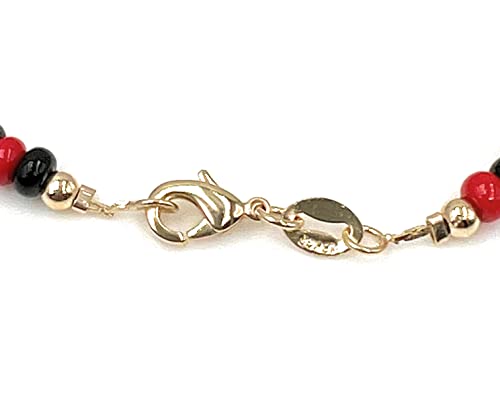 18K Gold Plated Elegua Beads Bracelet "8.5 Inches" Length Religions Of Santeria #TOP5