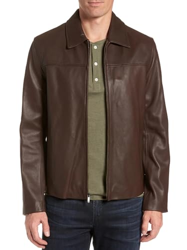 SID Mens Vintage Brown Leather jacket - Real Lambskin Biker & Motorcycle Leather Jacket For Men