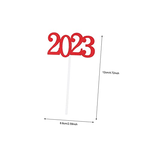 Didiseaon 72 Pçs 2023 Palitos De Brilho Tampa Bolos De Sobremesa Palhetas De Decoração Chapéus Bolo