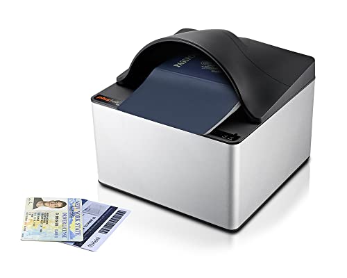 Plustek SecureScan X50 - Passport and ID Card Scanner, Auto-Detect and Scan in 1 Sec Support ICAO Doc 9303 Standards. for Windows only