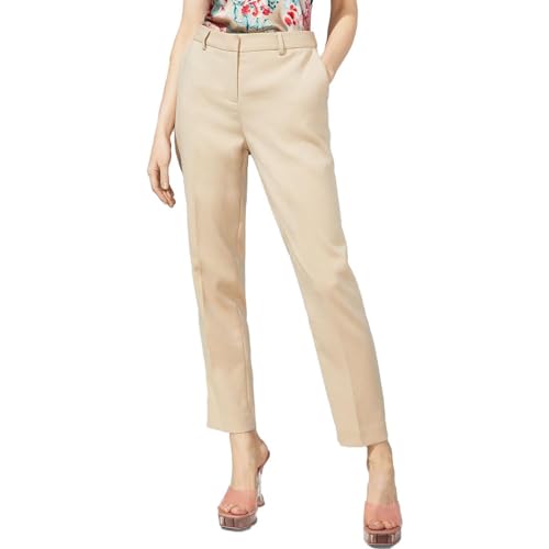 Tahari ASL Womens Mid-Rise Ankle Straight Leg Pants Tan 8, Dune