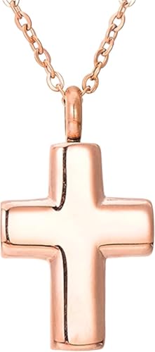 Croix pour cendres et urne de crémation en argent 925, médaillon commémoratif unisexe