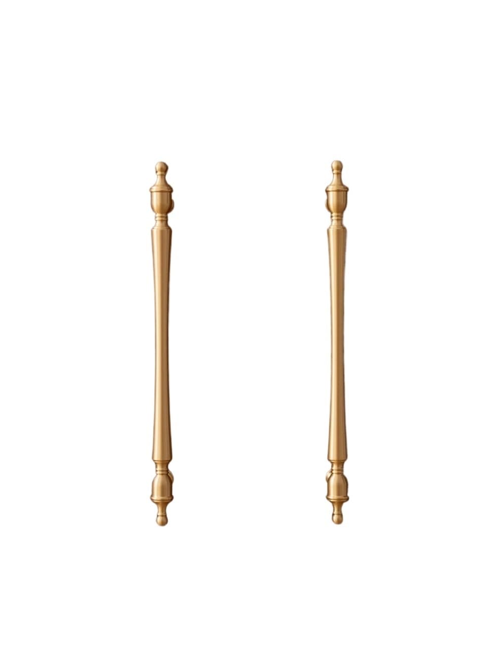 Qvorlth Vintage Cabinet Pulls Solid Brushed Brass Kitchen Cabinet Pulls for Bedroom and Gold Drawer Knobs Wardrobe Dresser Handles(Pitch-Row-128mm)