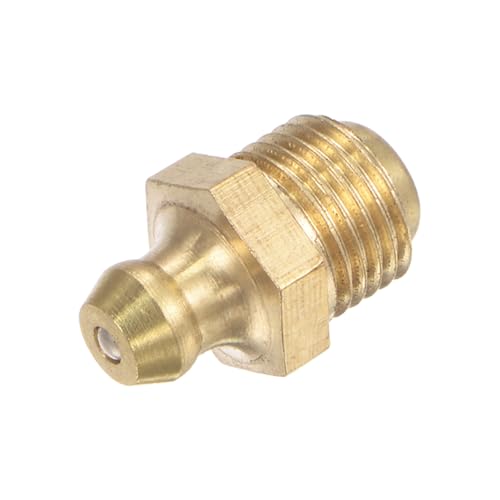 Image of uxcell Brass Straight Grease Fitting M10 x 1mm Thread Hydraulic Grease Fitting Accessories, 40Pcs