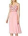 Produktbild Amazon-Marke: TRUTH & FABLE Damen Midi-Chiffon-Kleid, Mehrfarbig (Blush Leaf Pailletten/Perlen), 44, Label:XXL
