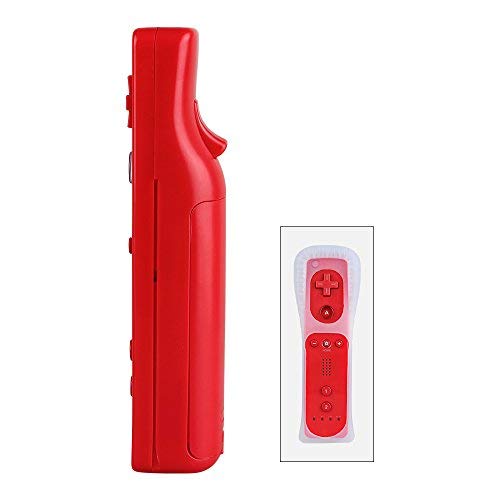 Remote Controller for Wii & Wii U Lavuky WR03 with Silicone Case and Wrist Strap(no Motion Plus Built-in) -Scarlet