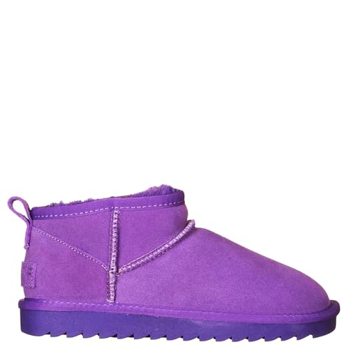 Colors of California Short Winter Boot in Suede GRAPE, Grape, 41 EU