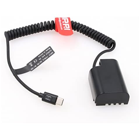 DRRI DMW-DCC12 a USB Tipo-C PD Cable de alimentación para Panasonic GH3 GH4 GH5 GH5S G9 Cámara Cover