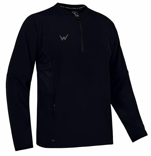 Image of Baseball Full Sleeve Jacket for Men's | Adult Batting Cage Jacket with Quarter-Zip Front for Baseball Softball | Navy Extra Large