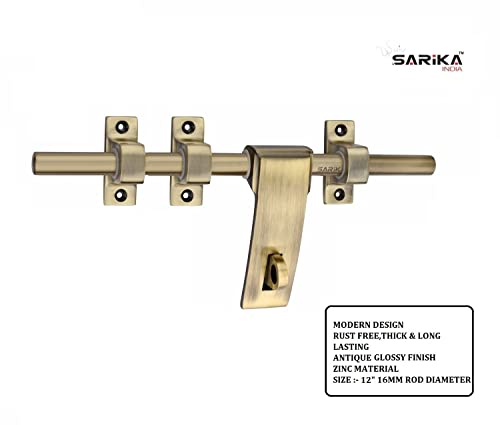 Soul Craft Altis 12" Zinc Aldrop | Fancy Aldrop for Door Fitting Kit, Door Accessories |Antique Brass | Only for Double Door | 014