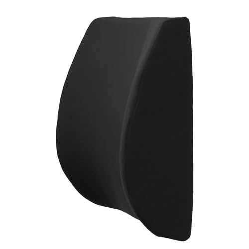 Back-Huggar Secretary, Foam Lumbar Support Cushion with Strap Black