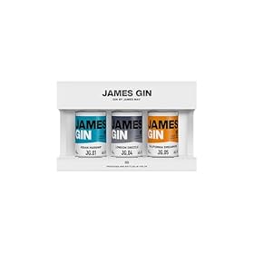 James Gin 3 x 5cl Gift Pack, Asian Parsnip, London Drizzle & California Dreamgin – James Gin