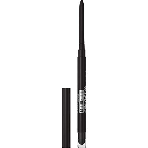 Maybelline TattooStudio Liner Gel Pencil Makeup Long Lasting Waterproof Eyeliner Smudgeproof Matte Finish 36hr Wear Blendable Mechanical Pencil oz, Smokey Black, 0.01 Oz.