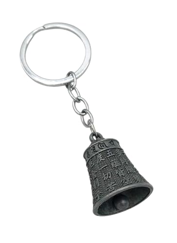 Image of Classic Antique Tibetan Temple Bell Shaped Keyring for Gift Gaurdian bell for Car Bike Bags Metal Key ring Key Chain Bag Charm Gift