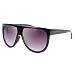 VIVIENFANG Oversized Flat Top Aviator Polarized Sunglasses Ombre Lens Boyfriend Shades P1835A Black