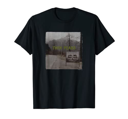 Twin Peaks Welcome Sign With Mountain View T-Shirt