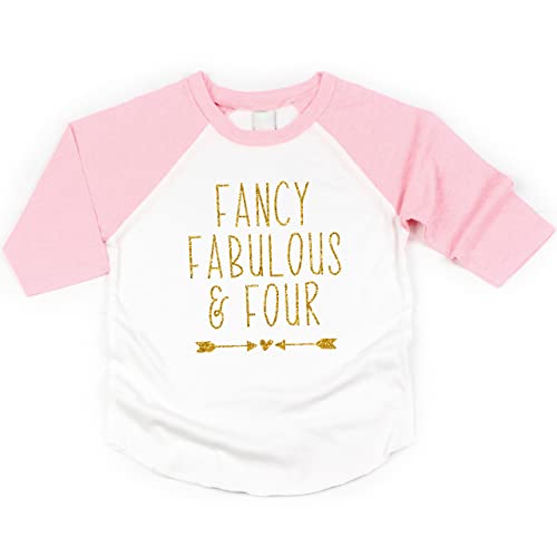 Bump and Beyond Designs Girl Birthday Shirt Four Year Old Girl Fourth Birthday Outfit