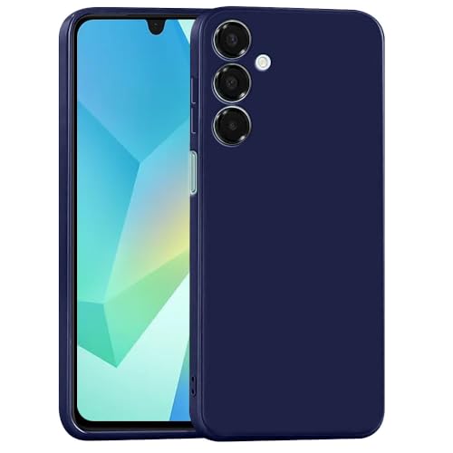 Image of Back Cover for Samsung Galaxy A16 5G / A16 4G | Full Camera Protection | Premium Liquid Silicon Case | Flexible Bumper Case for Samsung Galaxy A16 5G / A16 4G (Dark Blue)