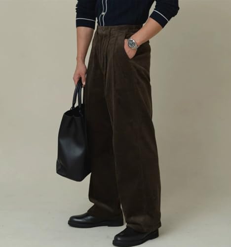 Men's Pants Artifical Suede Leather Western Straight Trousers Faux Cowhide Suede Classic Men Pants2