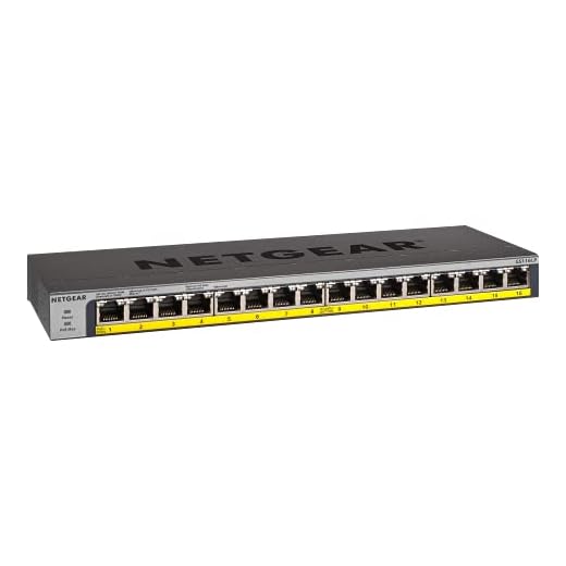 NETGEAR 16-Port Gigabit Ethernet Unmanaged PoE Switch (GS116LP) - with 16 x PoE+ @ 76W Upgradeable, Desktop, Wall Mount or Rackmount, and Limited Lifetime Protection