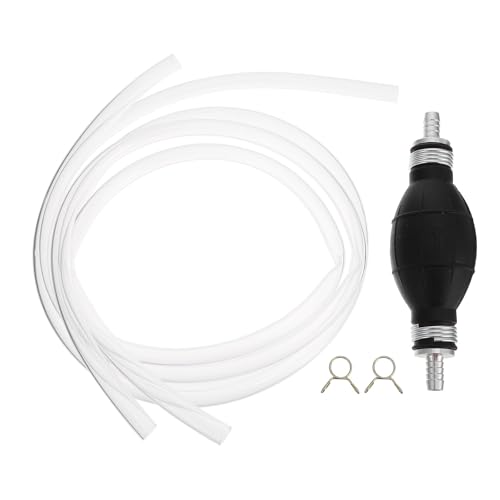 Mikinona Bomba Sifón Manual con Válvula Antirretorno para Transferencia Rápida de Combustible y Tubo Resistente la Gasolina Extracción Directa sin Fugas para Coches y Maquinaria