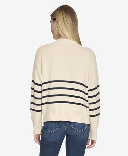 Nautica Women's Long Sleeve V-Neck Striped Cardigan4