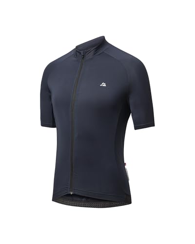 DANISH ENDURANCE Maillot Ciclismo Hombre de Manga Corta, con Bolsillos, Reflejante - Ropa Ciclismo Hombre, Azul Oscuro XXL