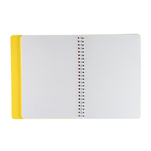 Cahier à spirales Fabriano Ecoqua A5 jaune carnet de notes à points