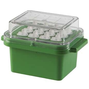 Cole-Parmer Mini-Cooler, 0°C, 0.5-2mL, 12-Place, Green
