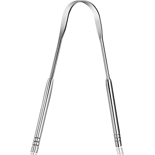 Tongue Scraper, 3 Pack Reduce Bad Breath, 100% (Medical Grade) Stainless Steel Tongue Cleaners, Metal Tongue Scrapers, Tongue Brush For Adults - Fresher Breath In Seconds (4) #TOP2