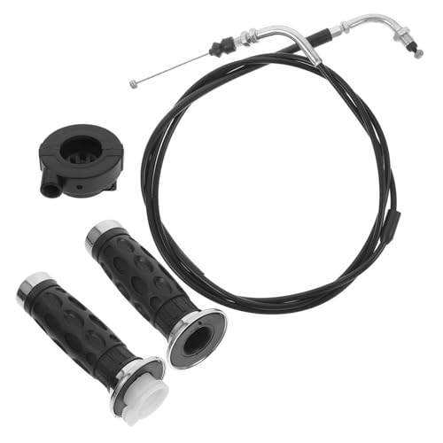 ROMISBABA 対応ミニバイク用耐久スロットルケーブル グリップ 安定性能 軽量設計 簡単取付 快適グリップ付き