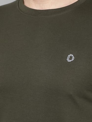Image of Dollar Cotton Rich Fabric Solid Men's T-Shirt | Chest Logo Branding | Wide Array of Attractive Colours