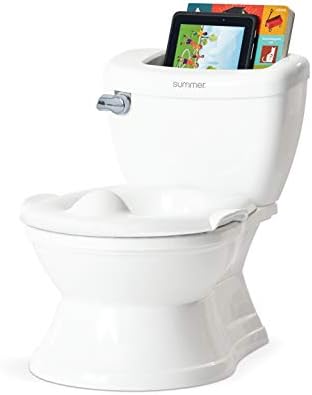 Summer My Size Potty with Transition Ring & Storage, White - Realistic Potty Training Toilet - Features Interactive Toilet Handle, Removable Potty Topper and Pot, Wipe Compartment, and Splash Guard